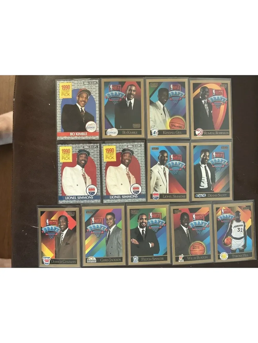 1990 NBA HOOPS LOTTERY PICK & SKYBOX DRAFT BO KIMBLE/LIONEL SIMMONS NM13 ROOKIES